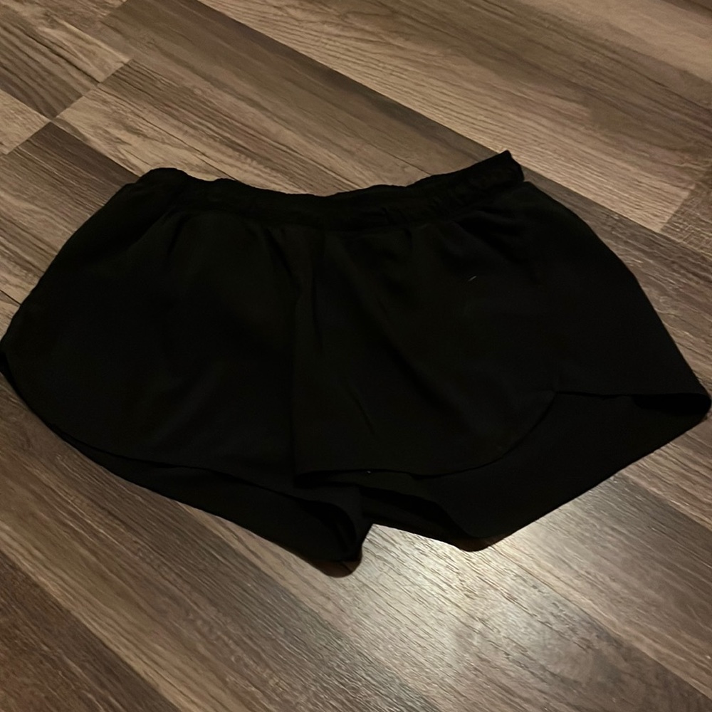 Plain black shorts